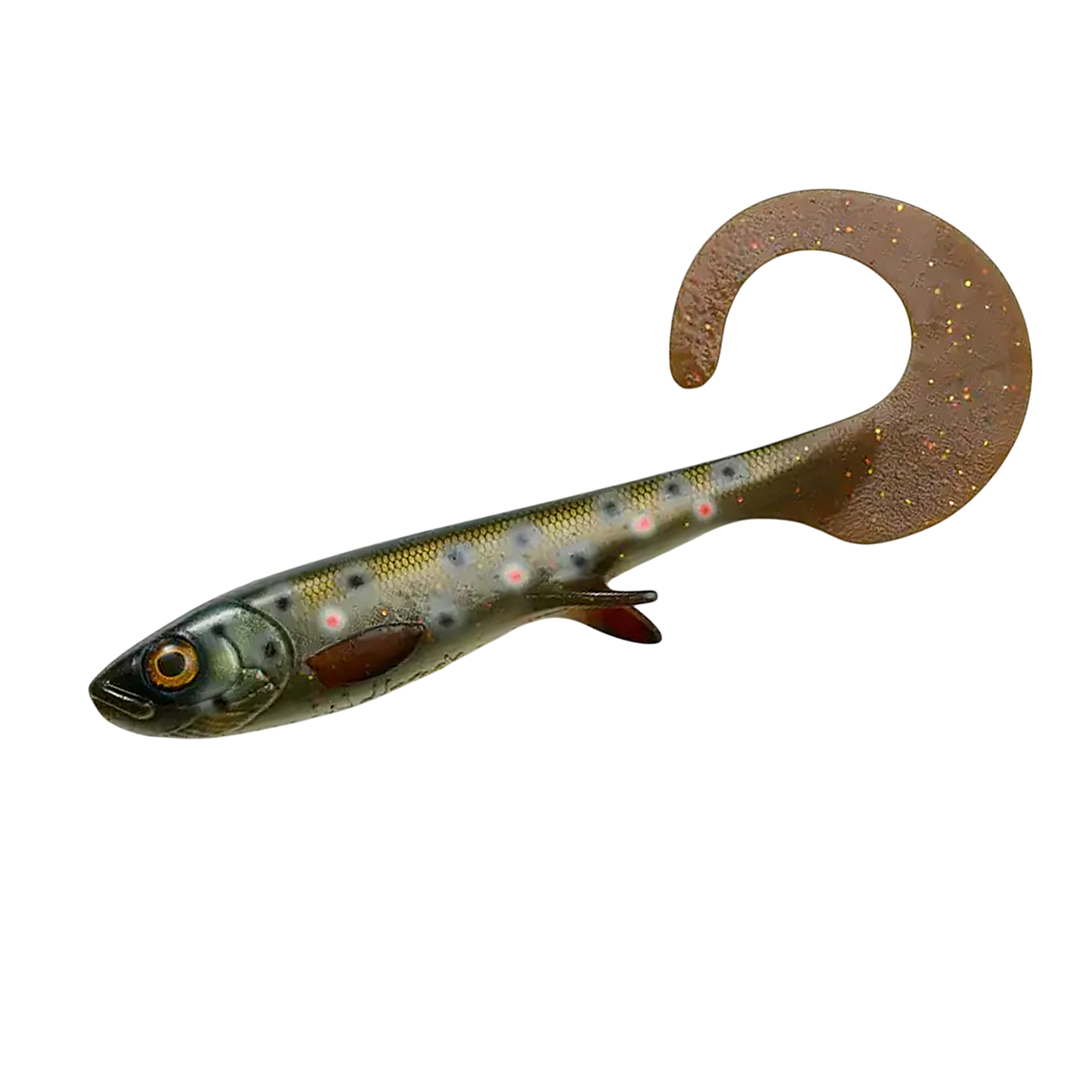 Силикон Wolfcreek Lures Curly 29 290mm+tail 160g #C085 Motoroil Trout