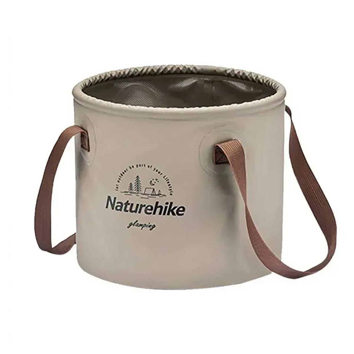 Складане відро для води з ПВХ Naturehike 20L  світло-коричневий