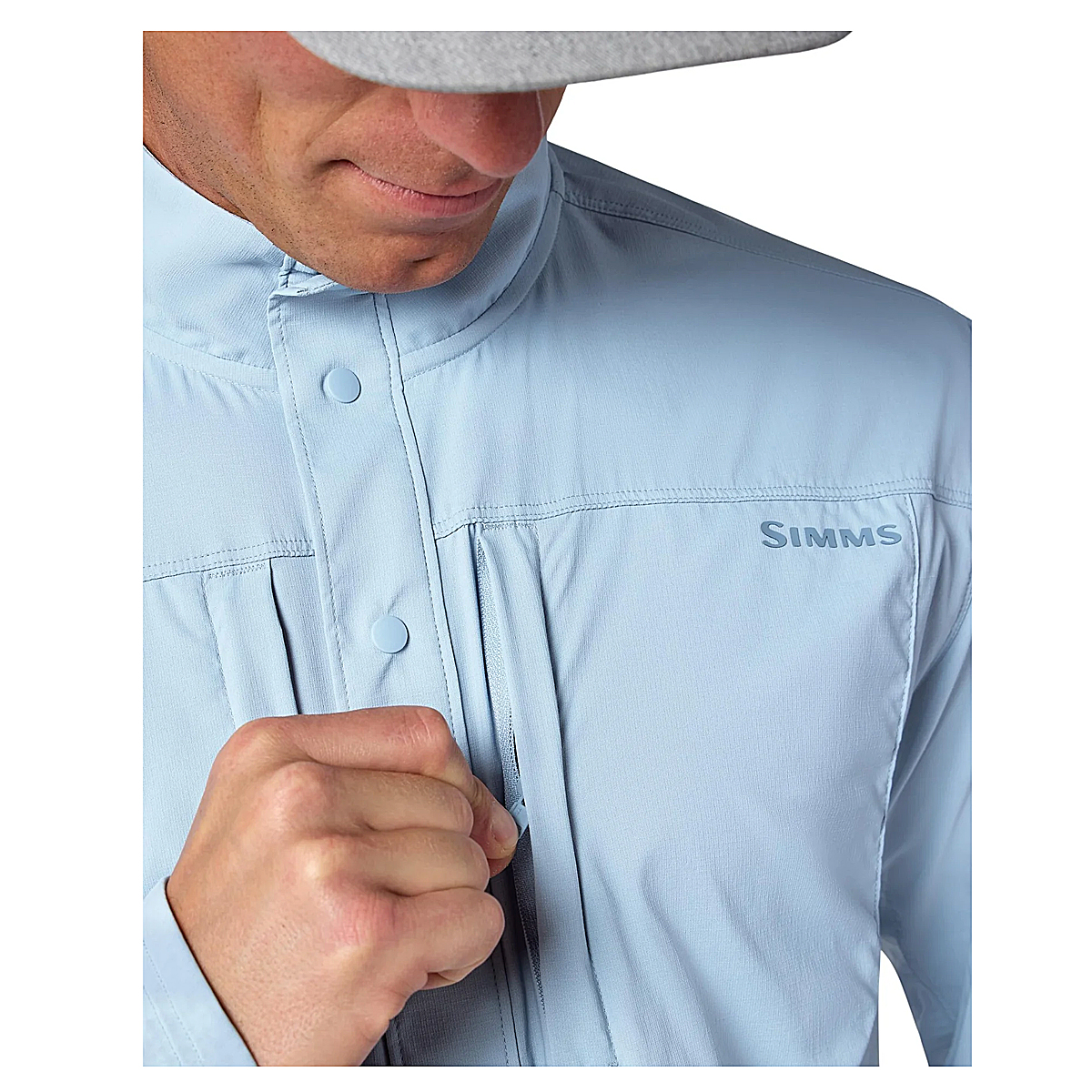 Сорочка Simms Latitude BiComp Shirt Steel Blue XL фото 5