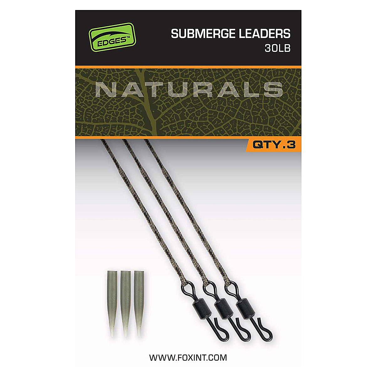 Монтаж Fox Edges Naturals Submerge Leaders 75cm 30lb