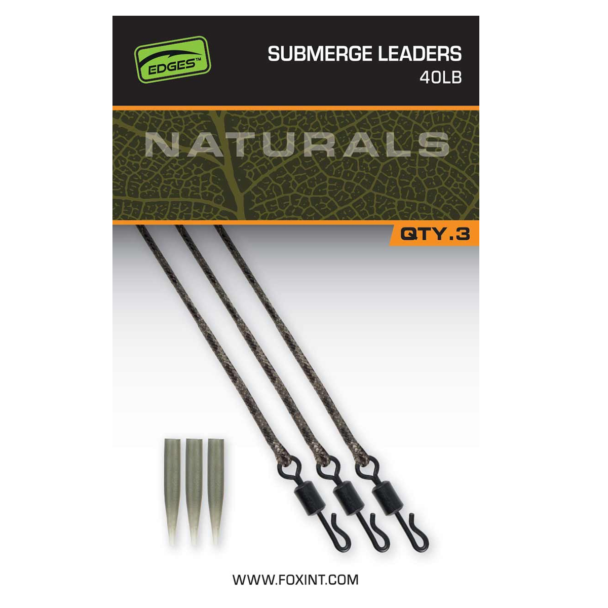 Монтаж Fox Edges Naturals Submerge Leaders 75cm 40lb