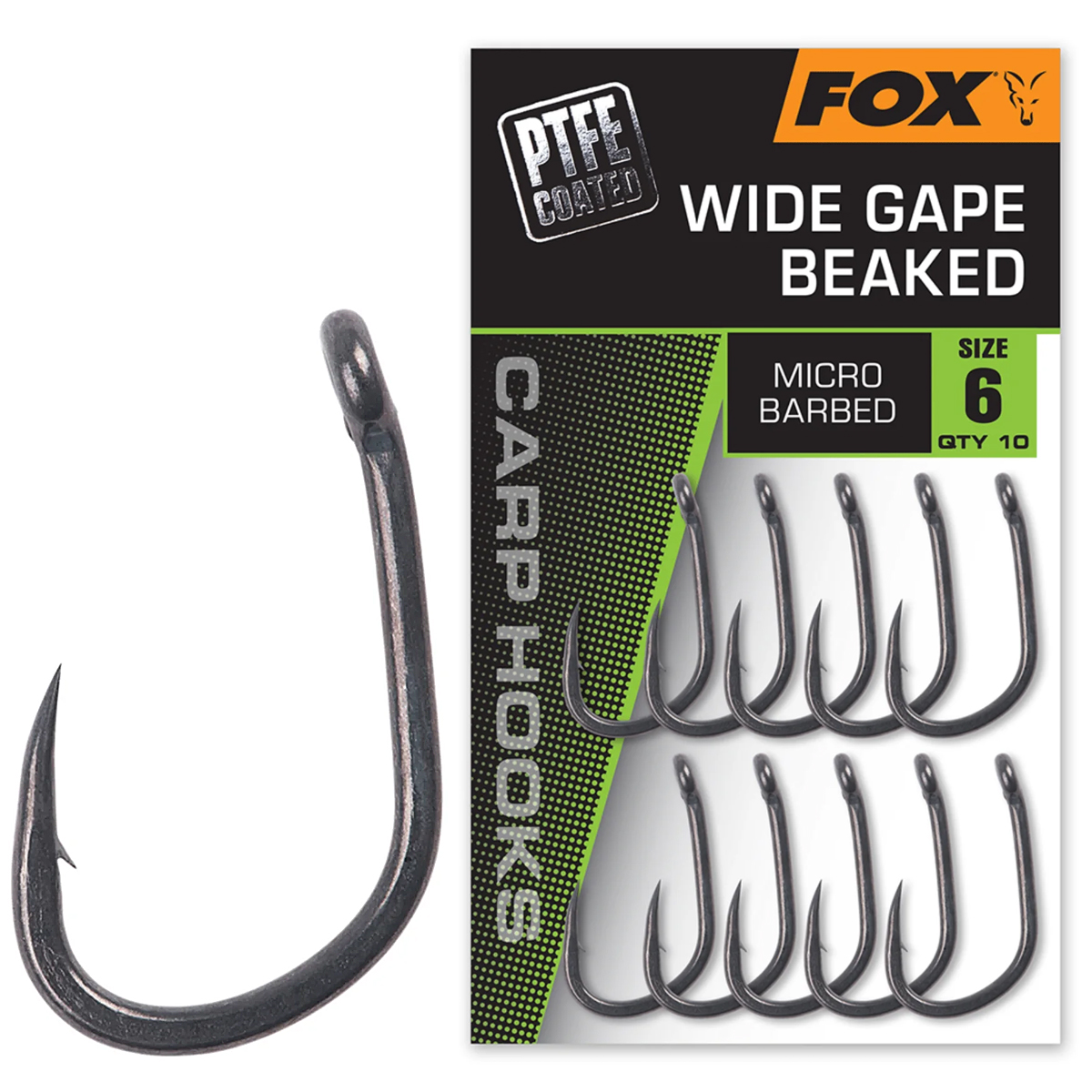 Крючок Fox Wide Gape Beaked #6 10pcs