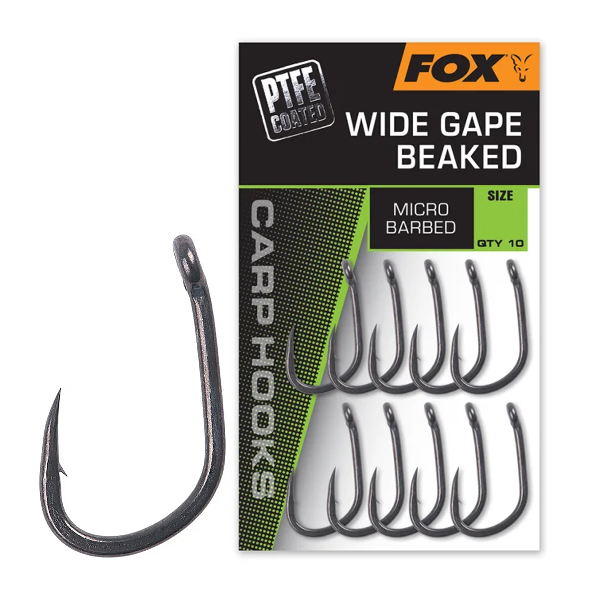 Крючок Fox Wide Gape Beaked #8 10pcs