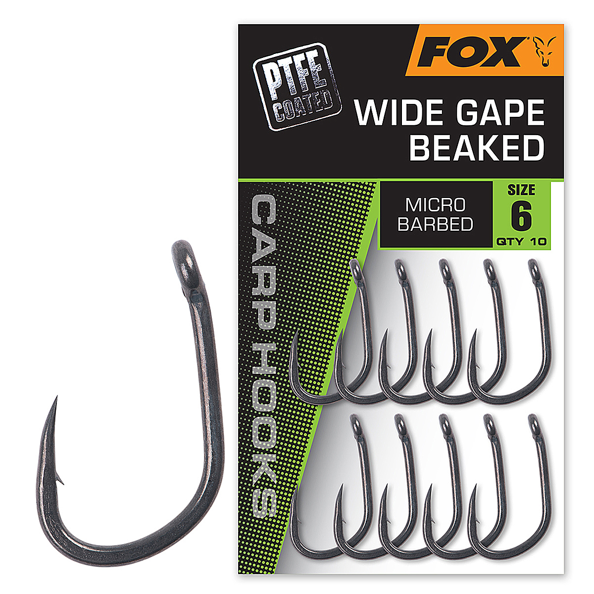 Крючок Fox Wide Gape Straight #8 10pcs