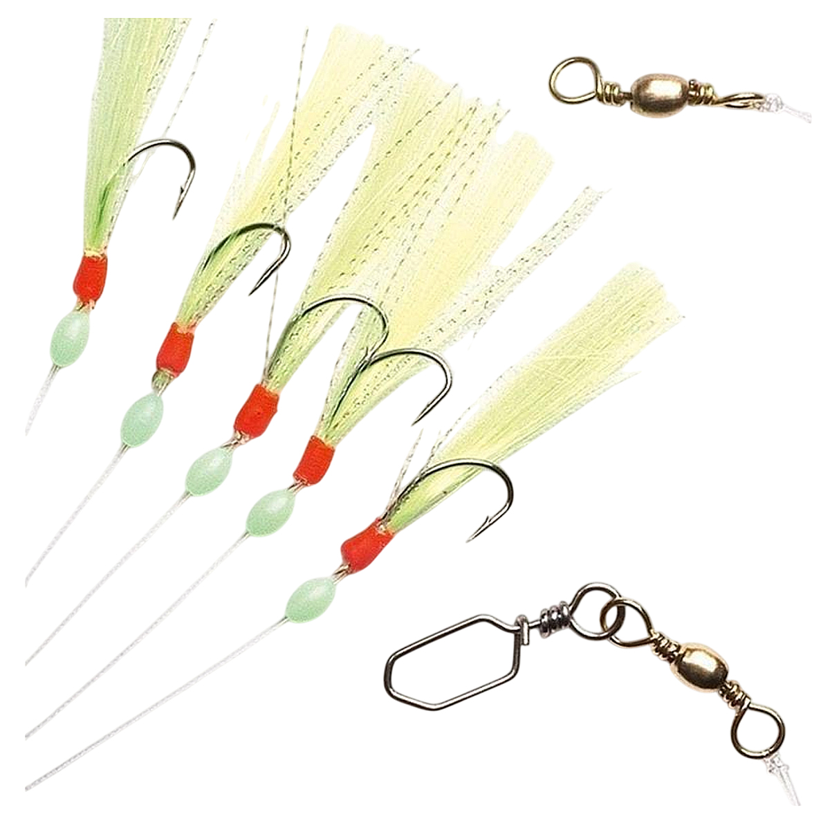 Морской монтаж Fladen Sabiki green & silver 5 hooks size 6 lin