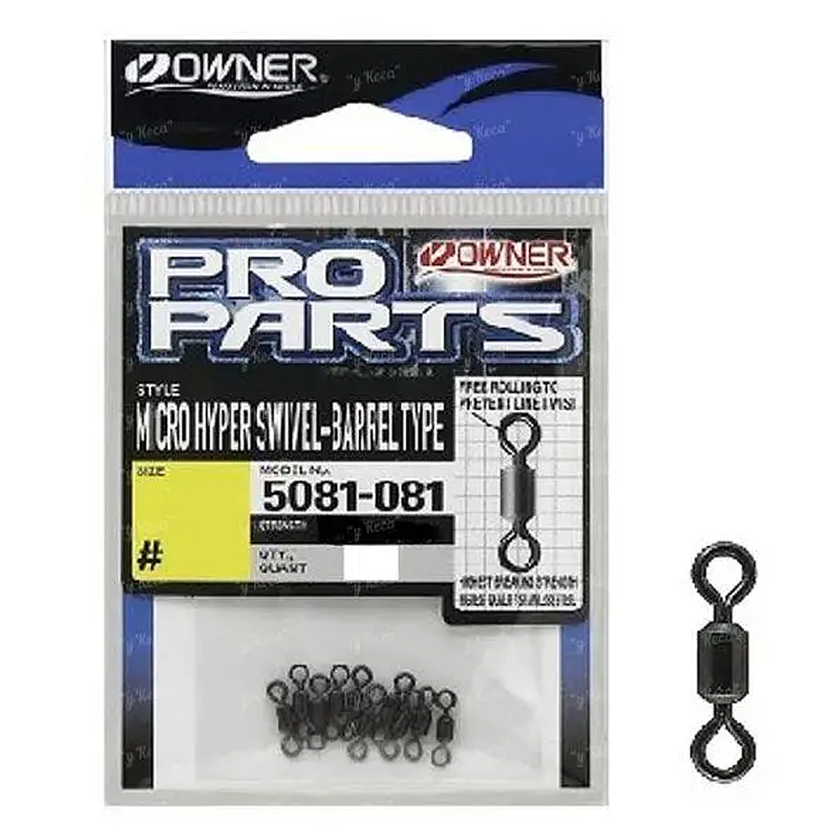 Вертлюг Owner Micro Hyper Swivel Barrel Type №02 8pc Black