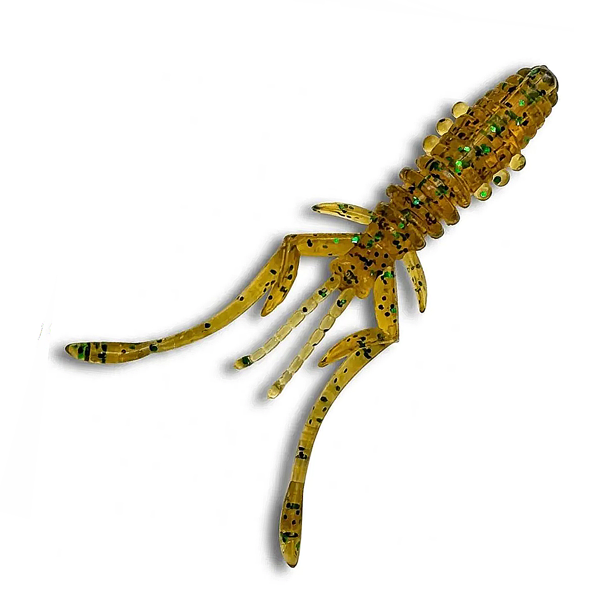 Силікон FishUp Karida 2" 7pc #036 Caramel/Green & Black