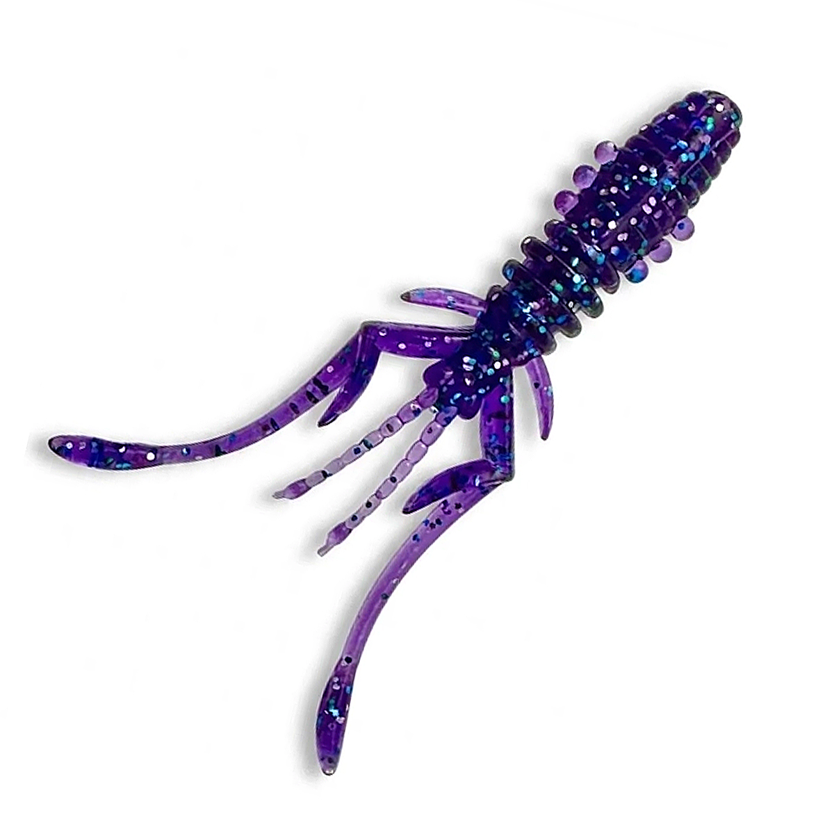 Силікон FishUp Karida 2" 7pc #060 Dark Violet/Peacock & Silver