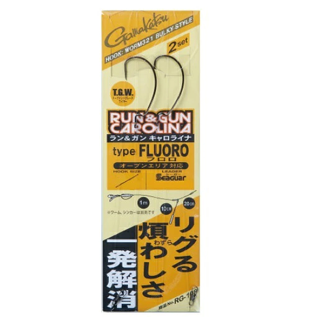 Монтаж Gamakatsu Run & Gun Carolina Type Fluoro RG108 #5/0-4