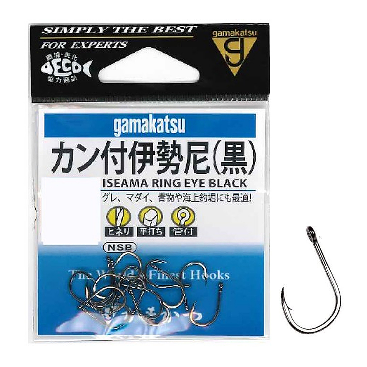 Гачок Gamakatsu Kan-Tsuki Iseama Black №5