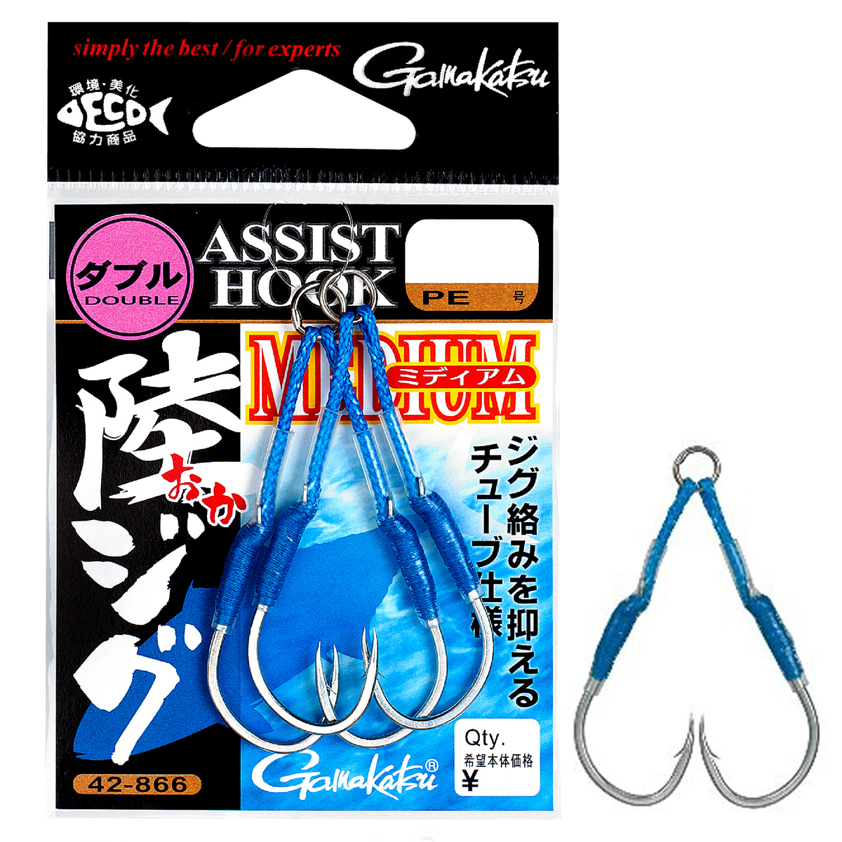 Монтаж асист Gamakatsu Assist Hook Land Jig Medium Double #1/0 2pcs