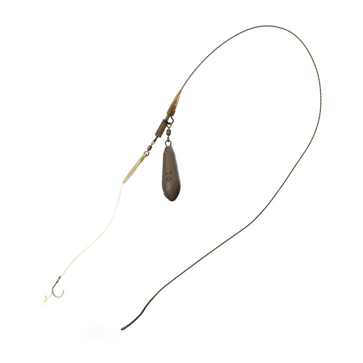 Снасть на лидкоре HD Safety Lead Clip 1крючек №6 70г