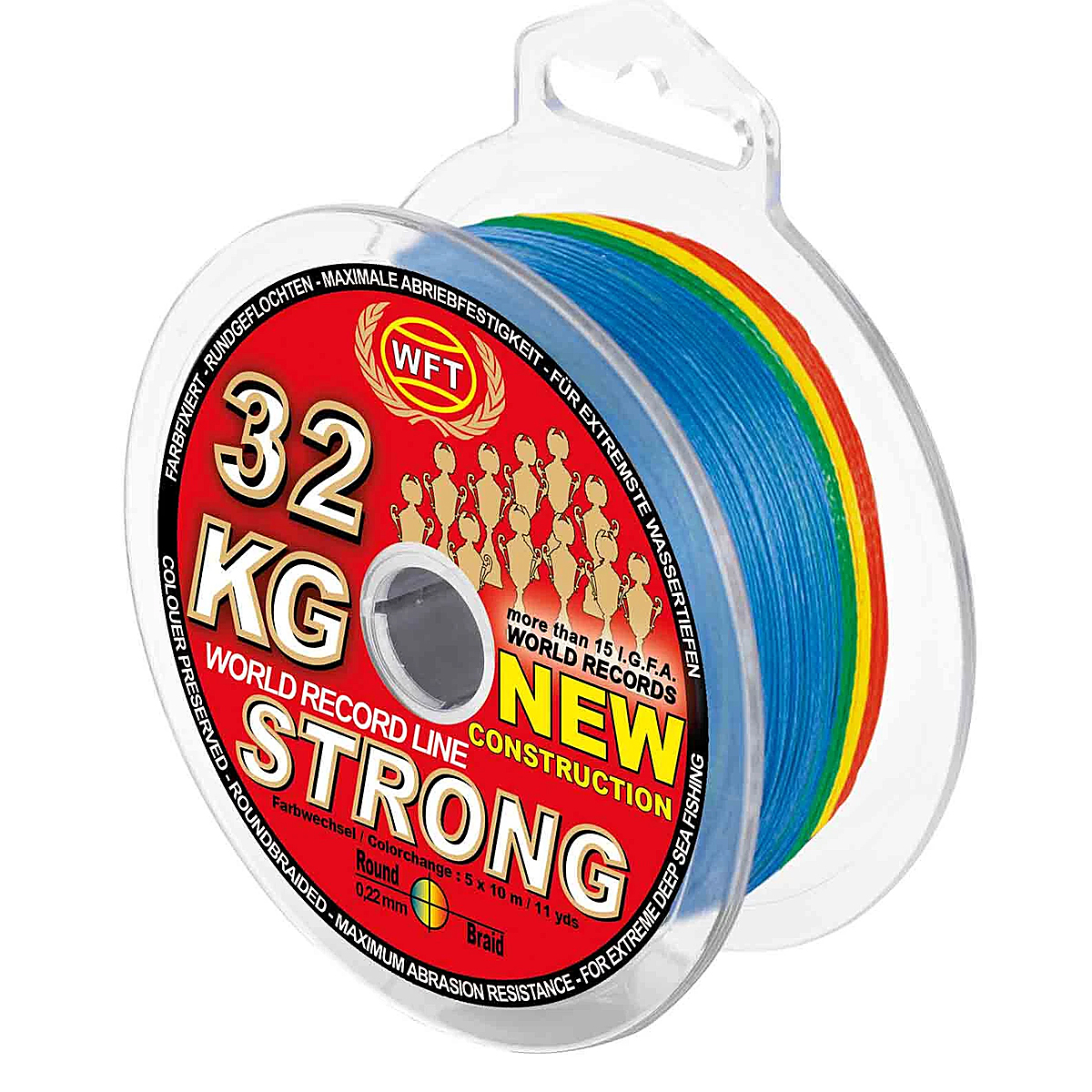 Шнур WFT KG Strong Multicolor 540m 0.22mm 32kg