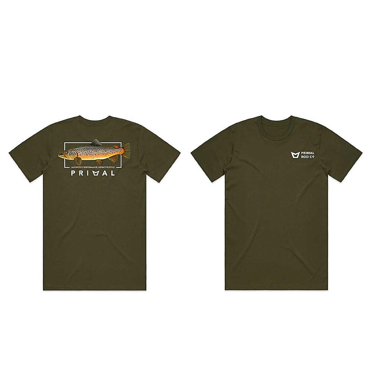 Футболка Primal Artist Tee Brown Trout Olive XL