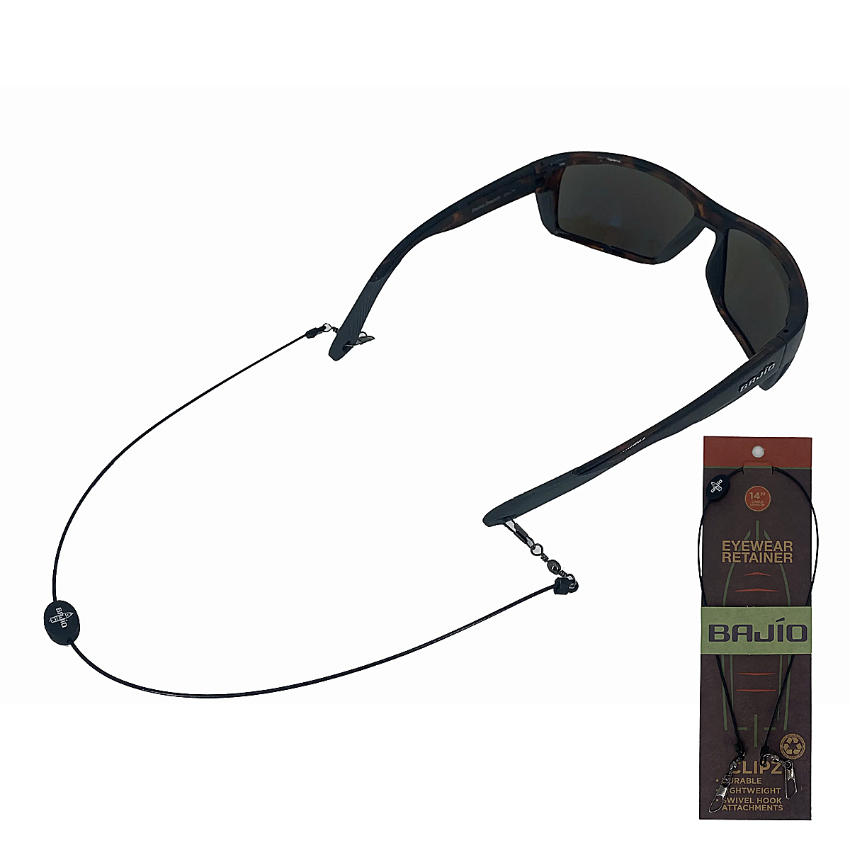 Тримач для окулярів Bajio Sunglasses Keeper Clipz - Black Gloss