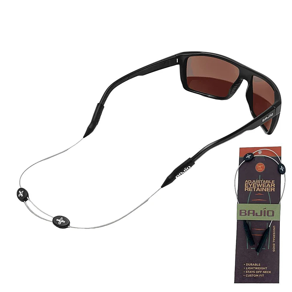 Тримач для окулярів Bajio Sunglasses Keeper Zip - Clear Silver