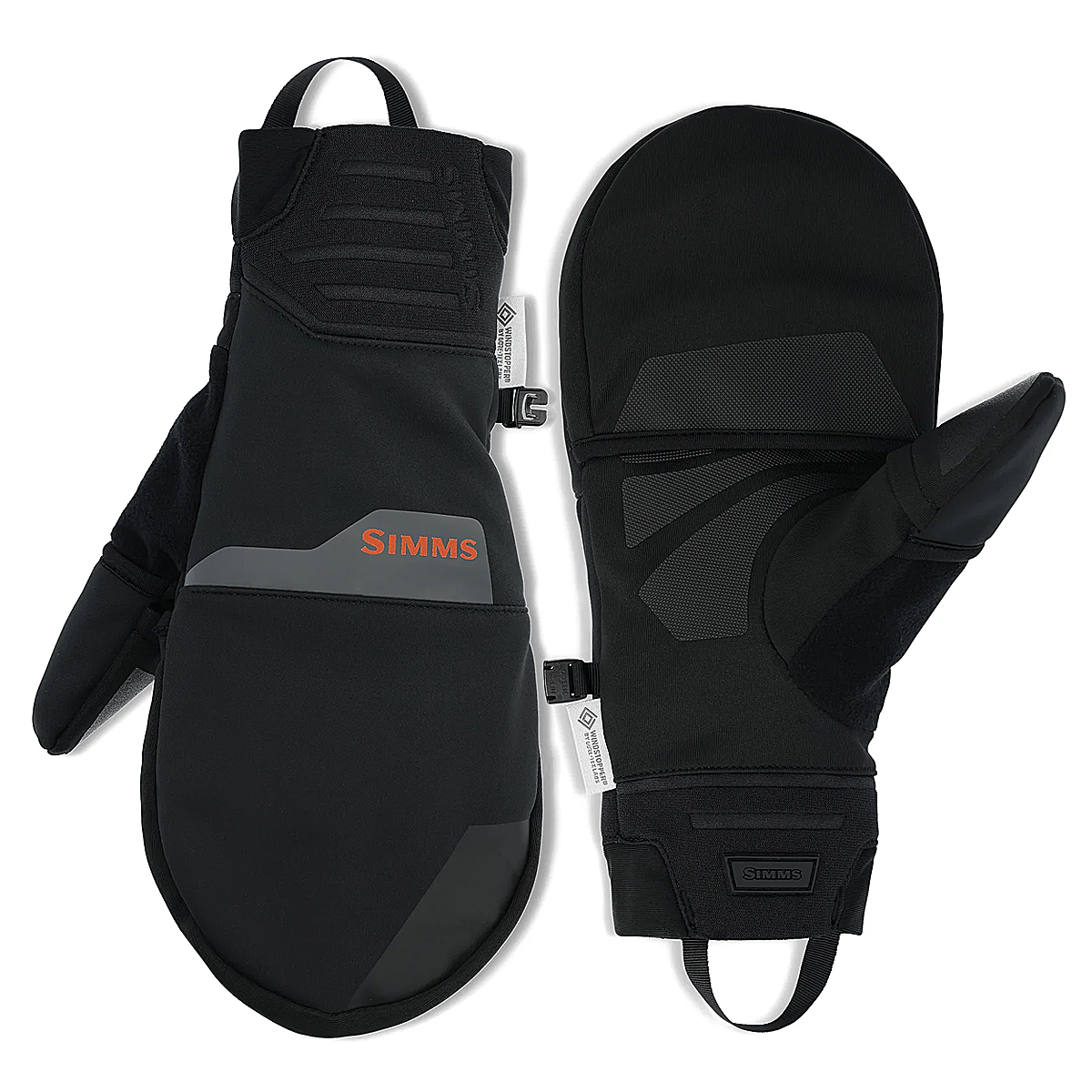 Перчатки Simms Windstopper Foldover Mitt Black L