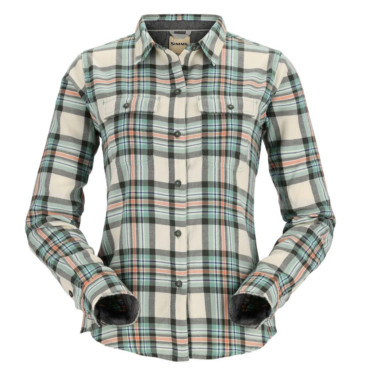 Рубашка женская Simms Wms Santee Flannel Shirt Seafoam Camp Plaid XS