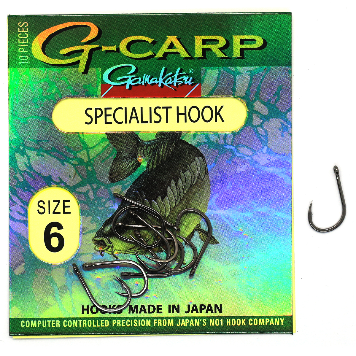 Гачки Gamakatsu G-Carp Specialist Black №1 10pc фото 3