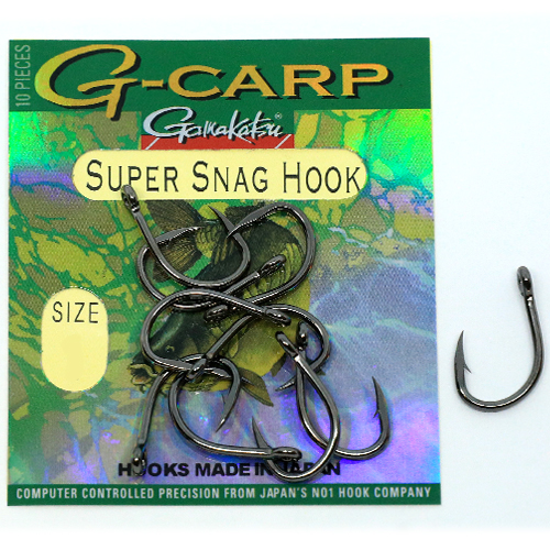 Крючки одинарные Gamakatsu G-Carp Super Snag Black №6 10pc