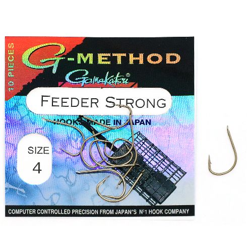 Гачки одинарні Gamakatsu фідер G-Method Feeder Strong Bronze №4 10pc