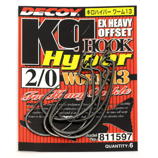 Гачок офсетний Decoy Worm13 Kg Hyper #1/0 7pcs фото 4