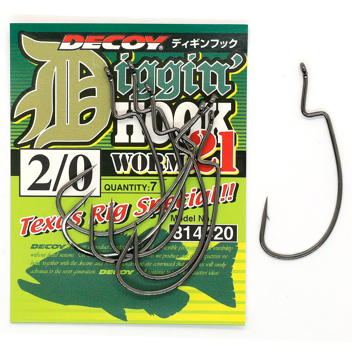 Гачок офсетний Decoy Worm 21 Digging Hook #2/0 7pcs