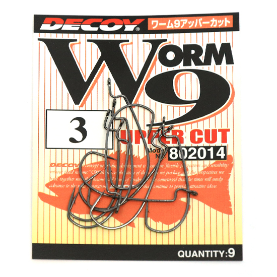 Гачок офсетний Decoy Worm 9 Upper Cut #3 9pcs