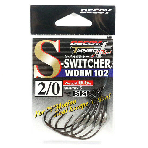 Гачок офсетний підвантажений Decoy S-Switcher Worm 102  #2/0 5pcs