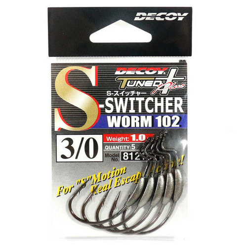 Гачок офсетний підвантажений Decoy S-Switcher Worm 102  #3/0 5pcs