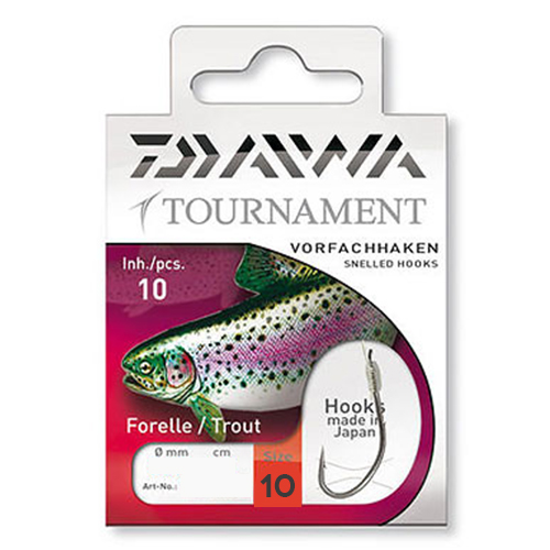 Гачок с повідцем Daiwa Tournament Trout Silver №10 0.18mm 60cm 10pcs