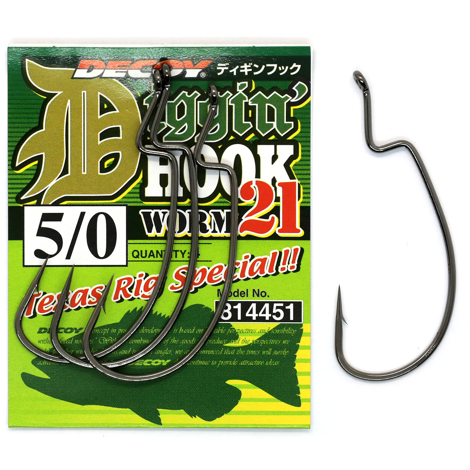 Гачок офсетний Decoy Worm 21 Digging Hook #5/0 4pcs