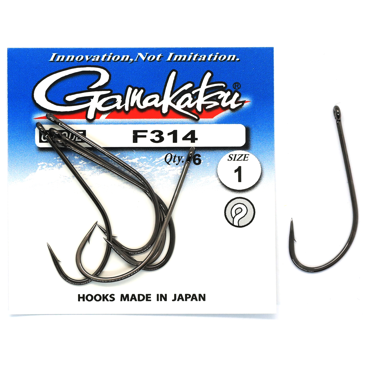Гачки Gamakatsu F314 N/L Black №1 6pc