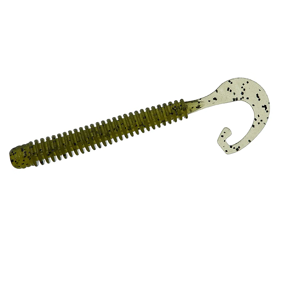 Силикон Reins G-Tail Saturn 4" #565 Motor Oil Green Flake фото 2