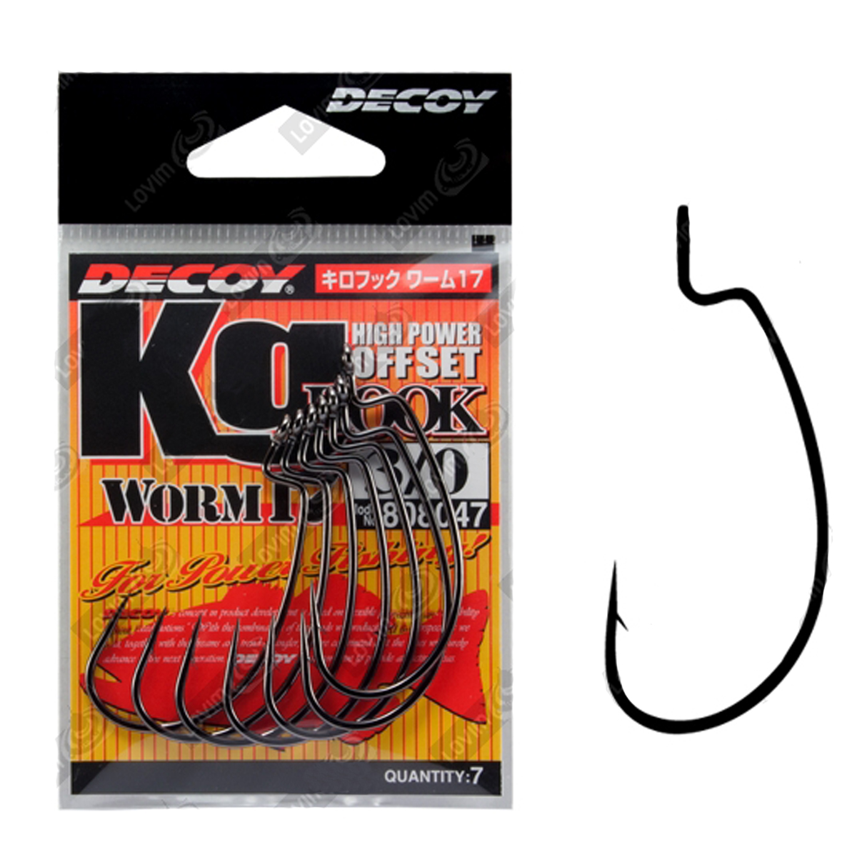 Крючок оффсетный Decoy Worm 17 KG Hook #4/0 6pc фото 3
