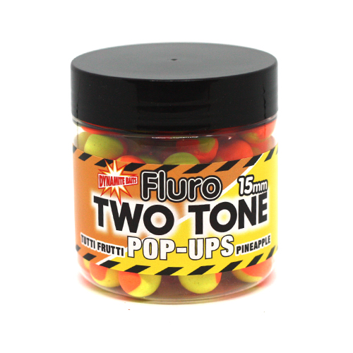 Бойлы Dynamite Baits Fluro Two Tone Pop-Ups Tutti & Pineapple 15mm