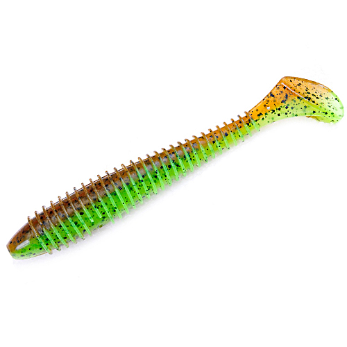 Силикон Keitech Swing Impact FAT 5.8" #401 Green Pumpkin Chartreuse