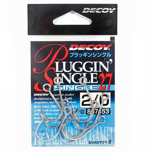 Крючок Decoy Single 27 Pluggin #2/0 8pc