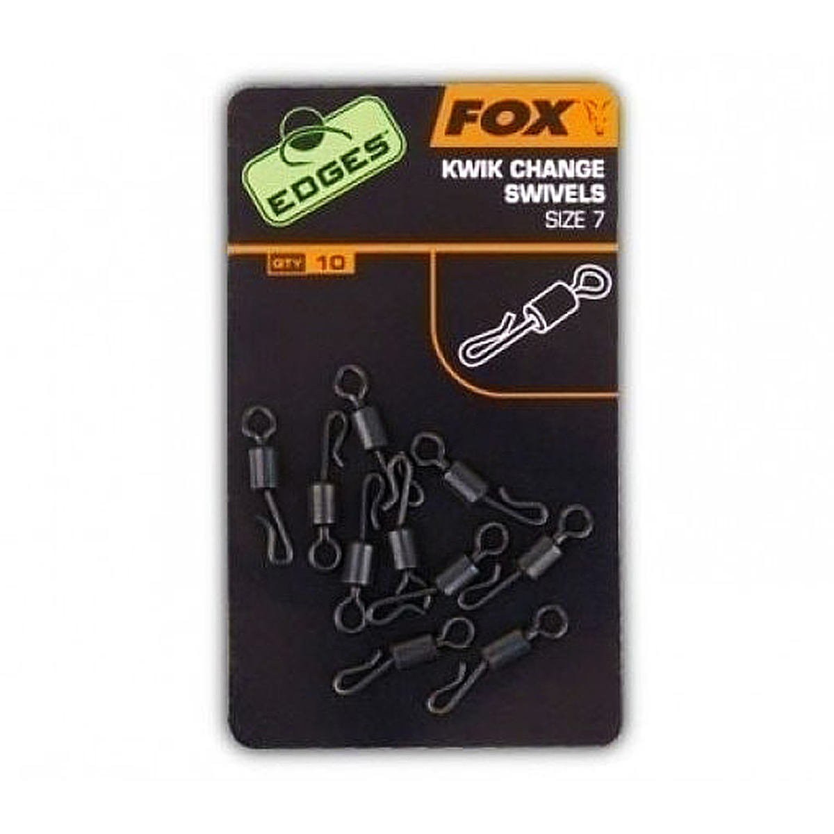 Вертлюг швидкознімний Fox Edges Kwik Change Swivels #7 10pcs