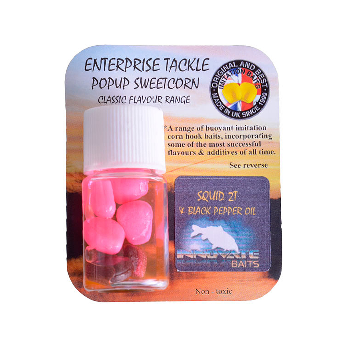 Штучна кукурудза Enterprise Tackle Pop-Up Innovate Baits Squid 2T& Black Pepper Pink