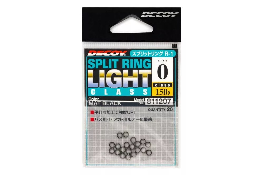 Кільце заводне Decoy Split Ring Light Black 12lb #00 20pcs фото 3