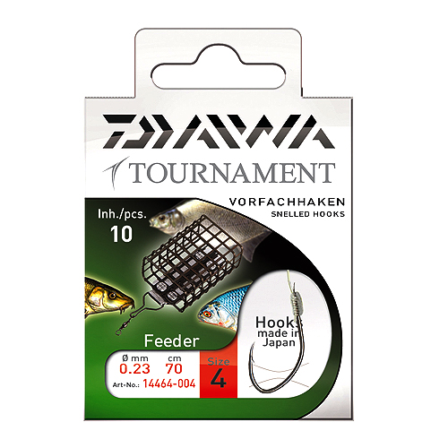 Гачки з повідцем Daiwa Tournament Feeder Hook #10 70см 0,2мм 10pcs