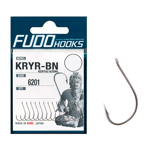 Крючки Fudo Keiryu W/Ring Black 12 (14 шт.)
