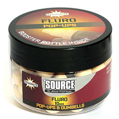 Бойлы Dynamite Baits Source White Fluro Pop-Ups 10mm