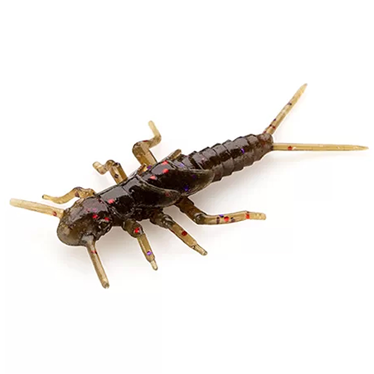 Силікон FishUp Stonefly 0.75" 12pc #050 Green Pumpkin Brown/Red & Purple