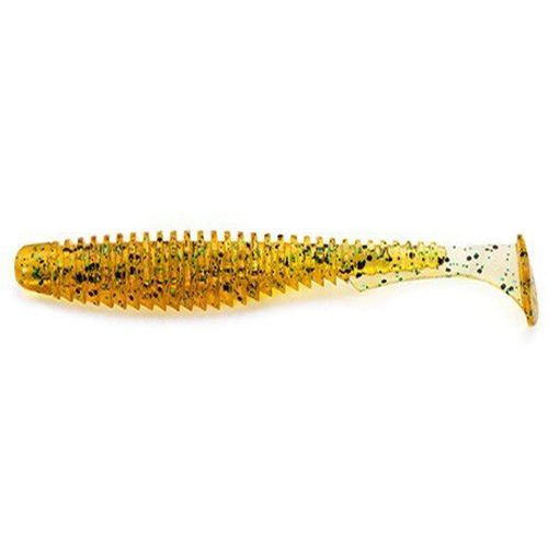 Силикон FishUp U-Shad 3" 9pc #055 Chartreuse/Black фото 10