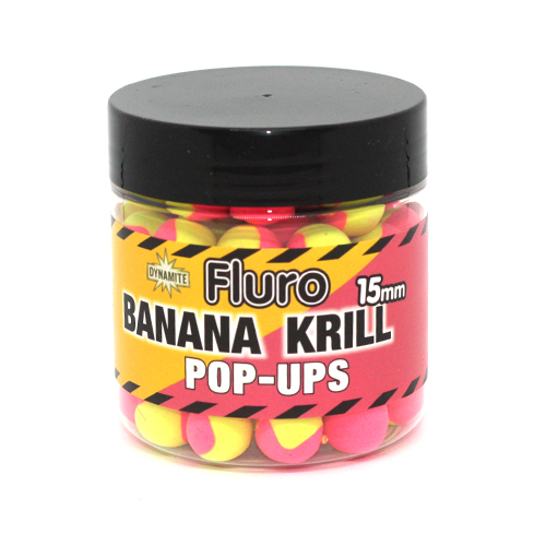 Бойлы Dynamite Baits Pop-Up Two-Tone Krill and Banana 15mm
