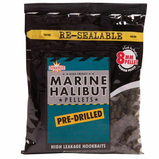 Пеллетс Dynamite Baits Pre-Drilled Marine Halibut 14mm 350g фото 2