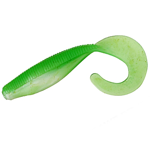 Плавающий силикон ZMAN Scented Curly Tailz 4" 5pc #Lime/Pearl
