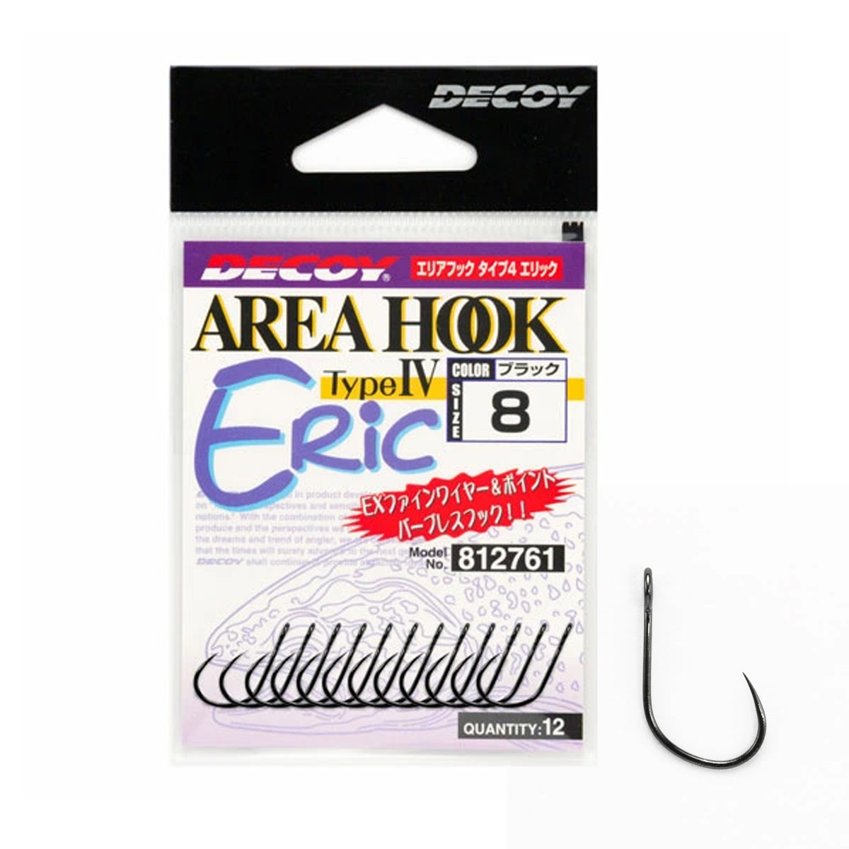 Крючок Decoy Area Hook IV Eric #6 12pcs фото 2